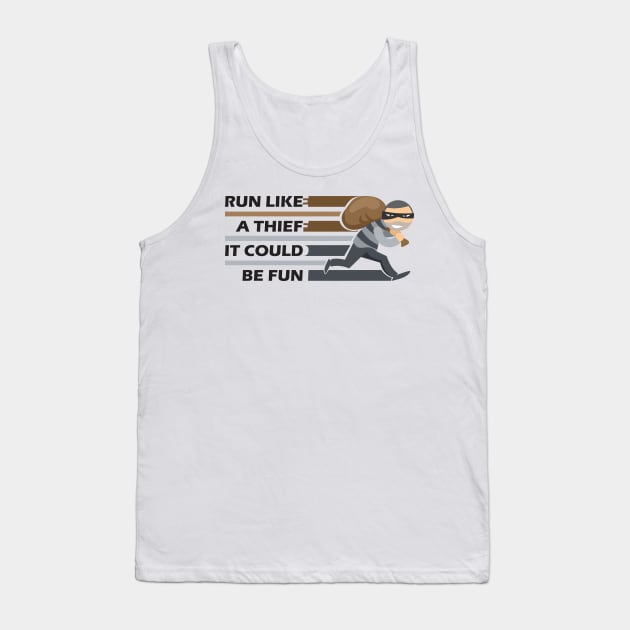 Man With Mask Running Tank Top by MonkeyBusiness